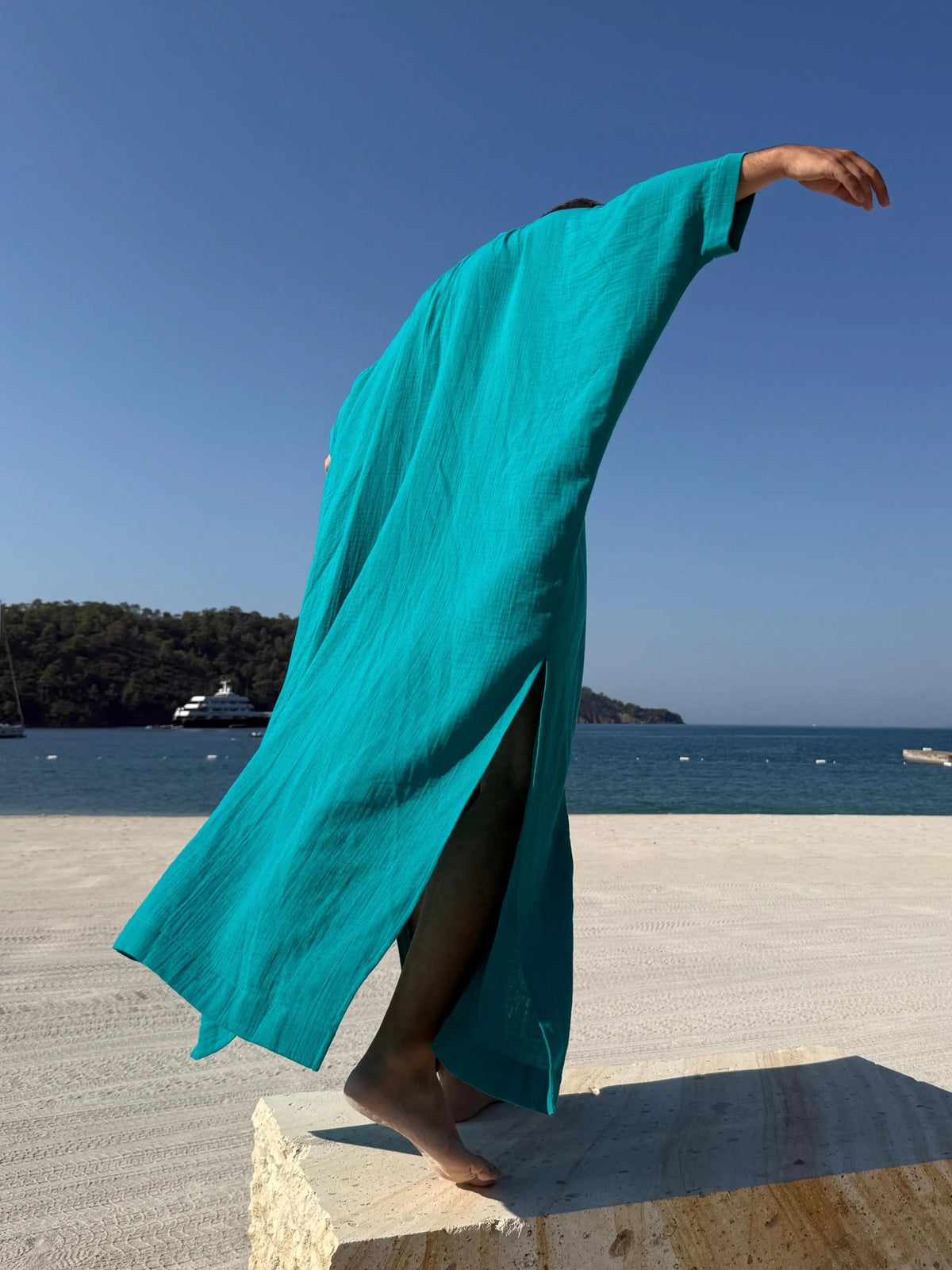 Men's Button Down Caftan Long Tunic Shirt Style Relaxed Fit