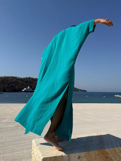 Men's Button Down Caftan Long Tunic Shirt Style Relaxed Fit
