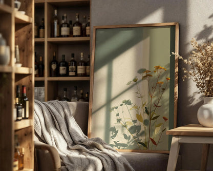 Wildflower Window Light Botanical Canvas Wall Art