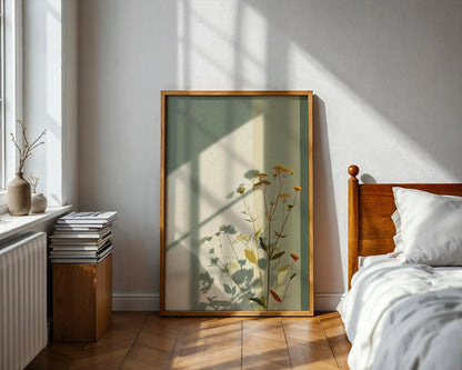 Wildflower Window Light Botanical Canvas Wall Art