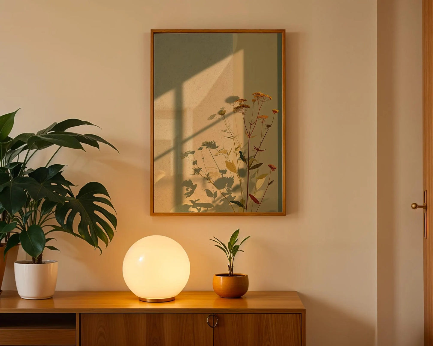 Wildflower Window Light Botanical Canvas Wall Art